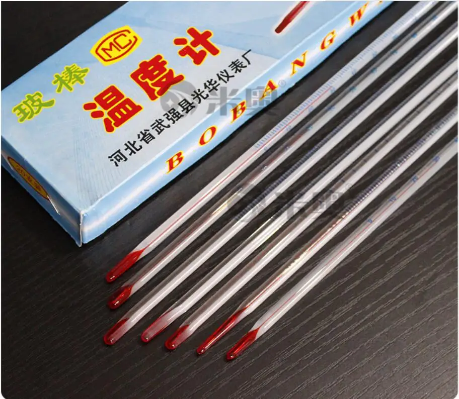 20PC alcohol red liquid glass thermometer red water thermometer glass
