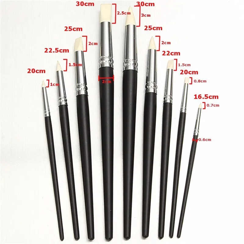 

9PCS/set Silicone Fondant Shaping Pens Polymer Clay Tools Icing Cake Decorating Brush Shapers Sculpting Modelling Tool