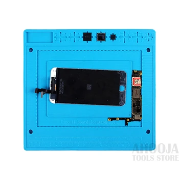 

Insulation Working Mat Heat Insulation Silicone Soldering Pad Repair Tools Maintenance Platform Desk Mat With Chip Fixed Groove