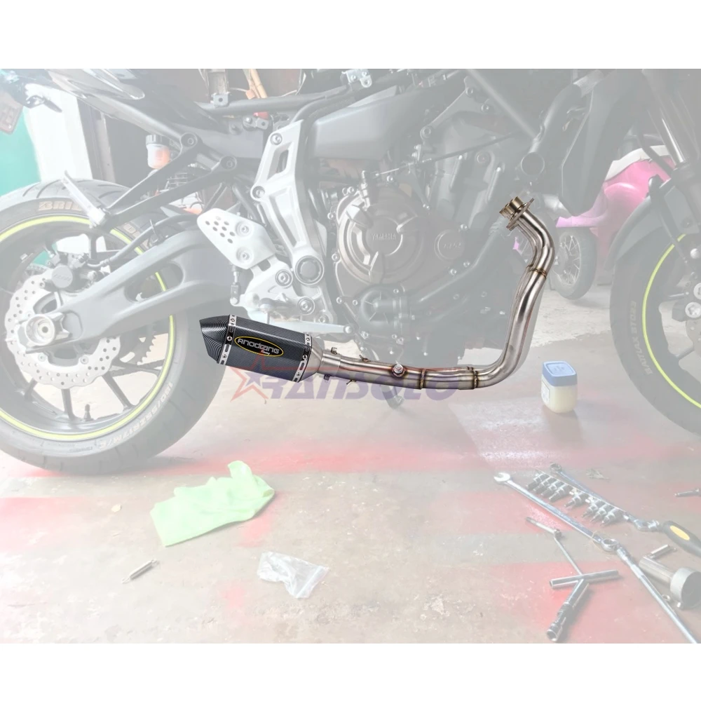 RANSOTO выхлопная система мотоцикла передний коллектор с глушителем для YAMAHA MT 07 MT07 FZ
