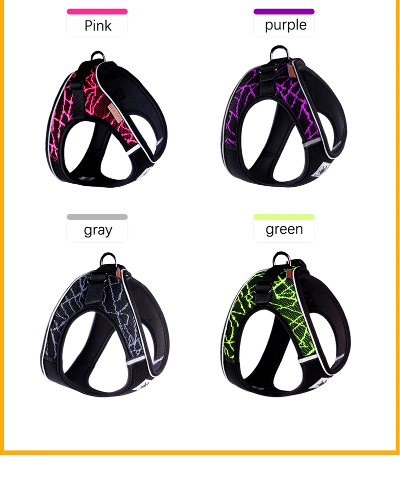 No-pull Sport Reflective Pet Dog Harness For Small Medium Large Dog Outdoor Walking Training Pitbull Dog Chest Vest Harness