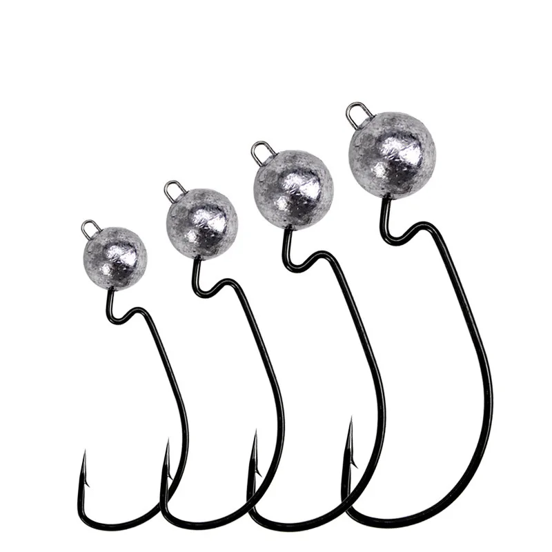 

1pcs Exposed Lead crank Hook Jig Head 3.5g 5g 7g 10g Lead Head Jig Baits Fishing offset Hooks Jigging Worm Fishing Accessories