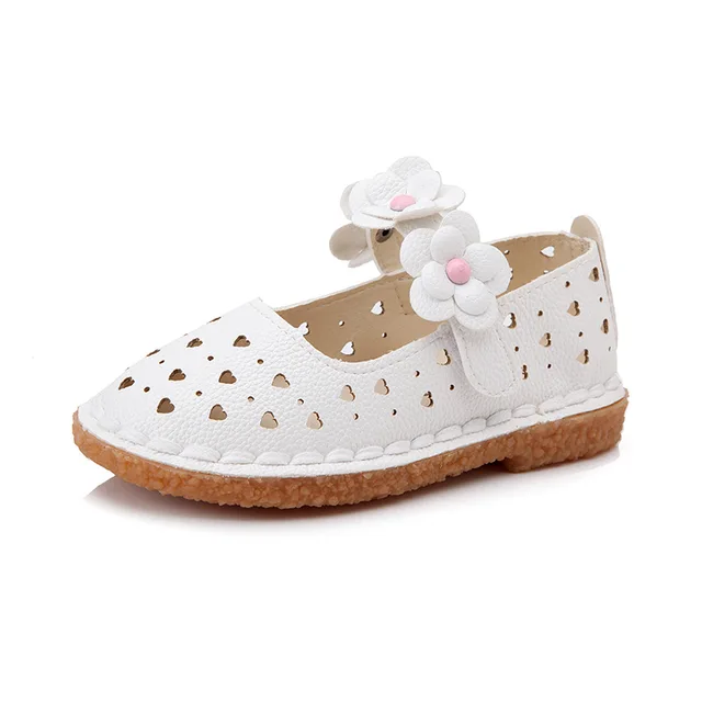 White Pink Red New Baby Girls Shoes princess flower Kids shoes Girls Soft  sole shoes chaussure fille 1 2 3 4 5 6 7 8 9 10 11-14T