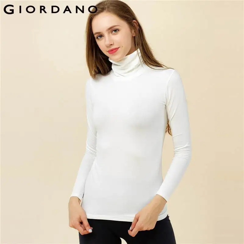 Giordano Women Underwear Thermal Turtleneck Long Sleeves Undershirts