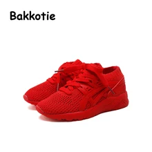 Bakkotie 2017 Nouveau Automne Bébé Garçon Loisirs Sneaker Rouge En Bas Âge fille Marque Casual Sport Chaussures Noir Enfant Respirant Enfant Doux semelle