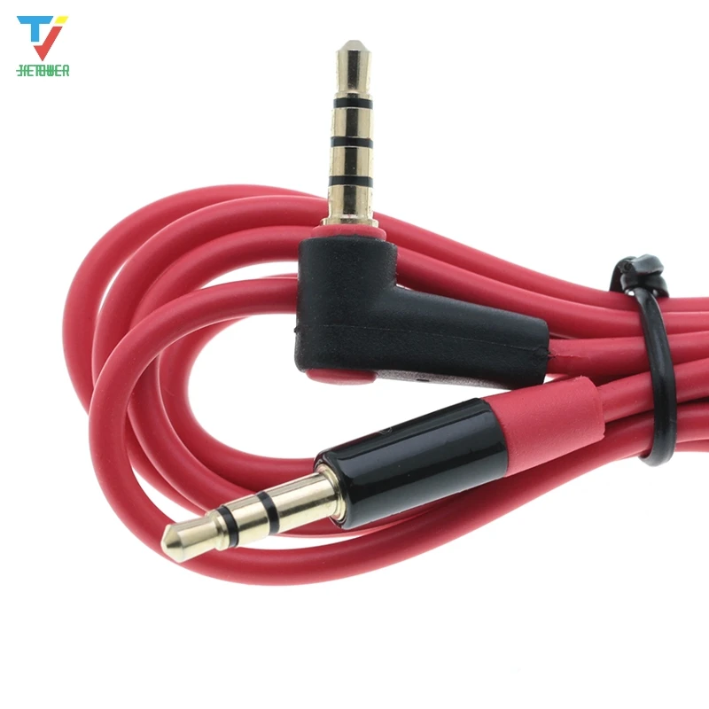 100pcs lot 3 5mm Male to Male 3 straight ends to 4 elbows Detox Pro Headphone Replacement Audio Extension Cable AUX Cable cheap