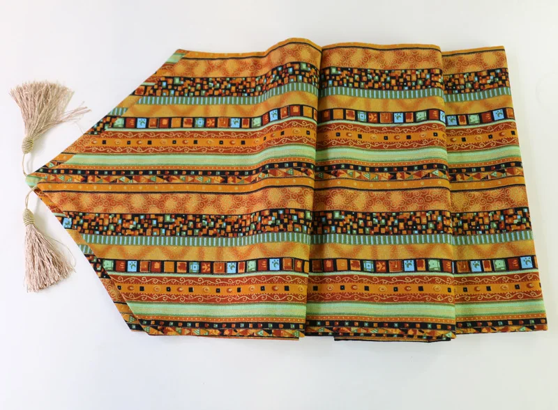 American cotton and hemp table flag, table flag, hotel, bed flag, tea house, tea flag
