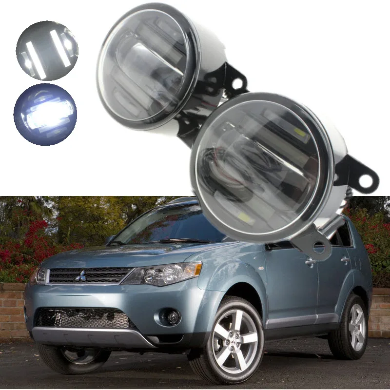Для Mitsubishi Outlander XL 2006 2012 2в1 18 Вт 1800лм светодиодные противотуманные фары белые