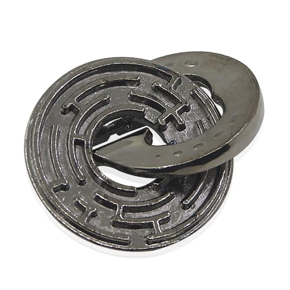 

Fashion 2Pcs/Set Metal Maze Lock Puzzle Labyrinth Brain Tester IQ Test Educational Toy