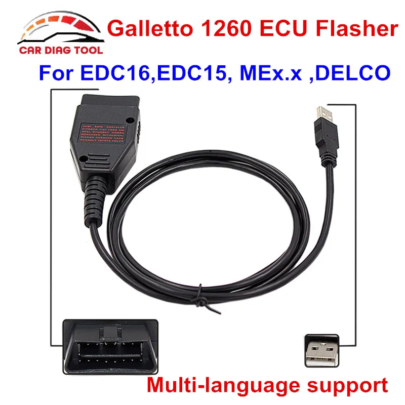 2018 Новый Galletto 1260 ECU Flasher EOBD зеленый pcb FTDI FT232RL читать и писать Чип Инструмент