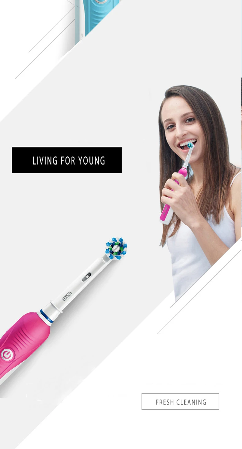 Escova de Dentes Branqueamento para Adulto Oral Elétrica Higiene Cuidados Dentários Recarregável Cabeças 3d b Pro600 12 escova de dentes 3d branqueamento para adulto