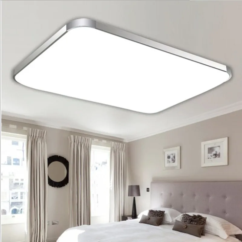 

QUKAU ceiling lamp 65-43CM 32W remote control light dimmable acrylic LED aluminum living room lamp simple rectangular ceiling li
