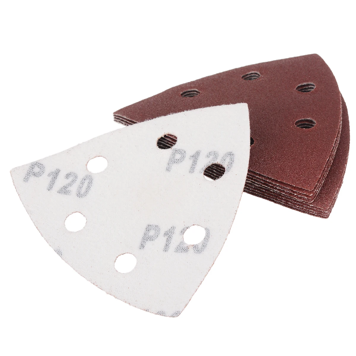 50Pcs 90mm Sandpaper Triangle Sanding Sheets Mouse Detail Sander Pads 40 60 80 100 120Grit For Grinding Machines Abrasive Tool