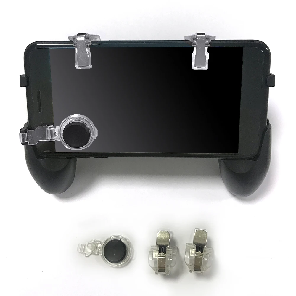 

5 in 1 Set Gamepad Hand Grip + Direction WASD Key Joystick+ L1R1 Fire Button Shooting Trigger for Tablet iPad Mobile Phone Gamin