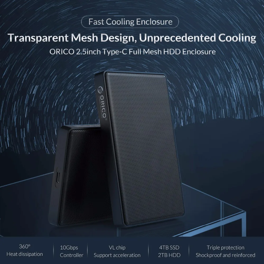 ORICO 2 5 дюйма SATA к USB 3 1 type C HDD SSD корпус ТБ 4 коробка для жесткого диска внешний samsung