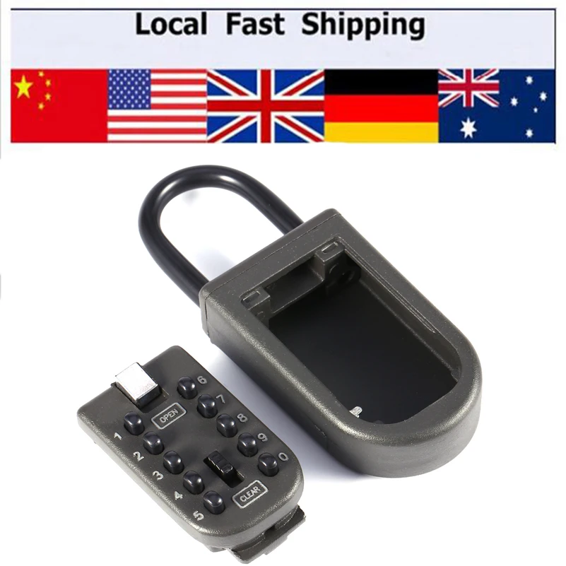 Num 10 Digit Combination Hide Waterproof Key Lock Box Storage Security
