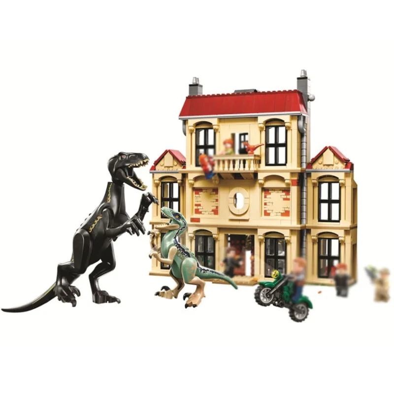

Jurassic Dinosaur World Indoraptor Rampage at Lockwood Estate Legoing Building Block Brick Toy For Children compatible Gift