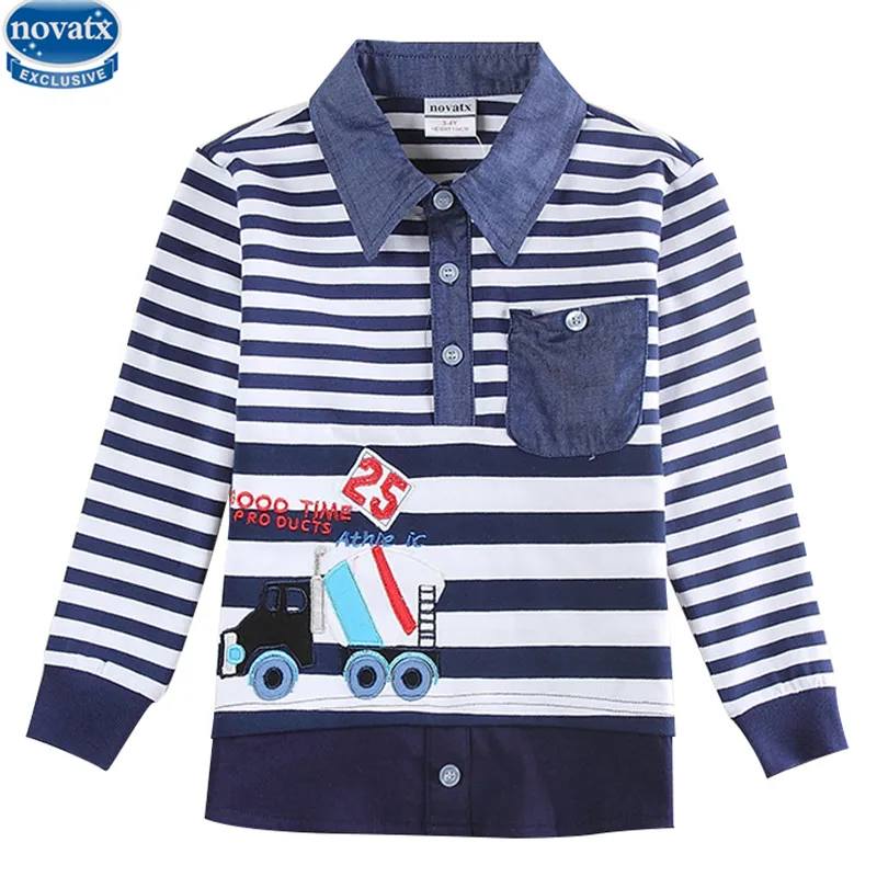 Novatx A5832 2017 new arrival kids wear Boys shirts children s clothes cotton boys long sleeve