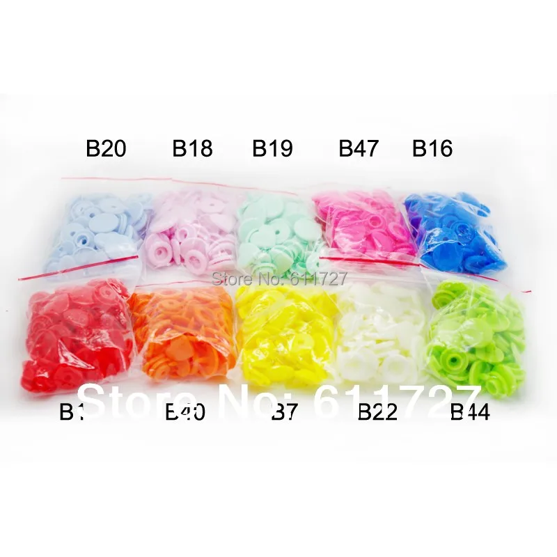 Jual 10 Warna campuran 200 set KAM Merek Jantung Berbentuk tombol Plastik Snap Tombol Pengikat Untuk Popok Bayi n m