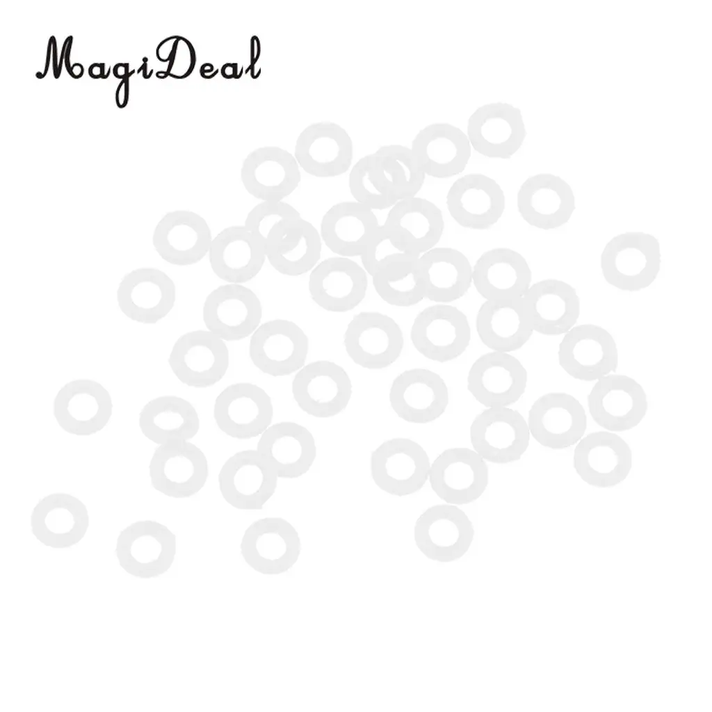 MagiDeal 100 Pieces White Rubber Dart Stem Dart Shaft O-Rings Grommets Washers