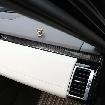 شراءحقيقي ألياف الكربون لاند روفر ديسكفري 5 LR5 2017 2018 2019 L462 لوحة سيارة الواح الديكور تقليم اكسسوارات السيارات