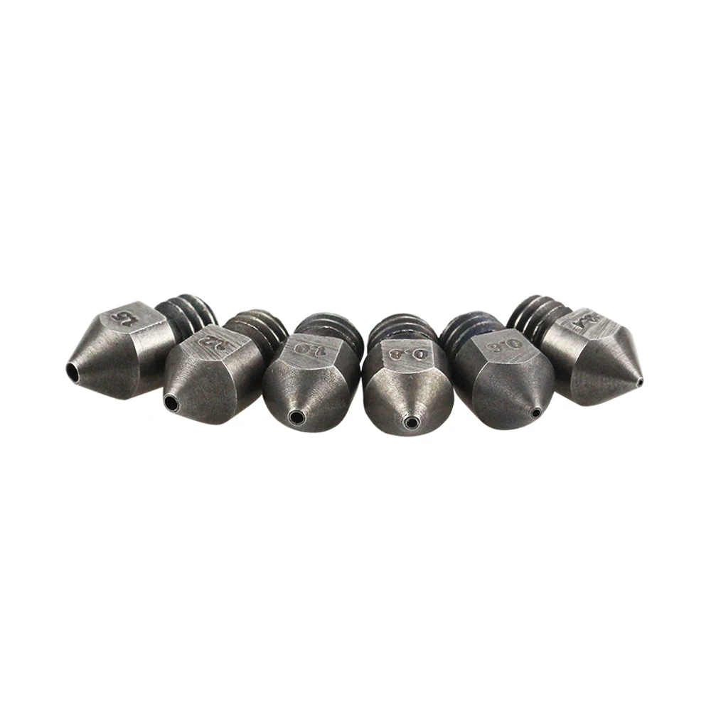 Reprap MK8 закаленная сталь насадка 1,75 мм 0,4/0,6/0,8/1,0/1,2/1,5 мм для MK8 hotend комплект