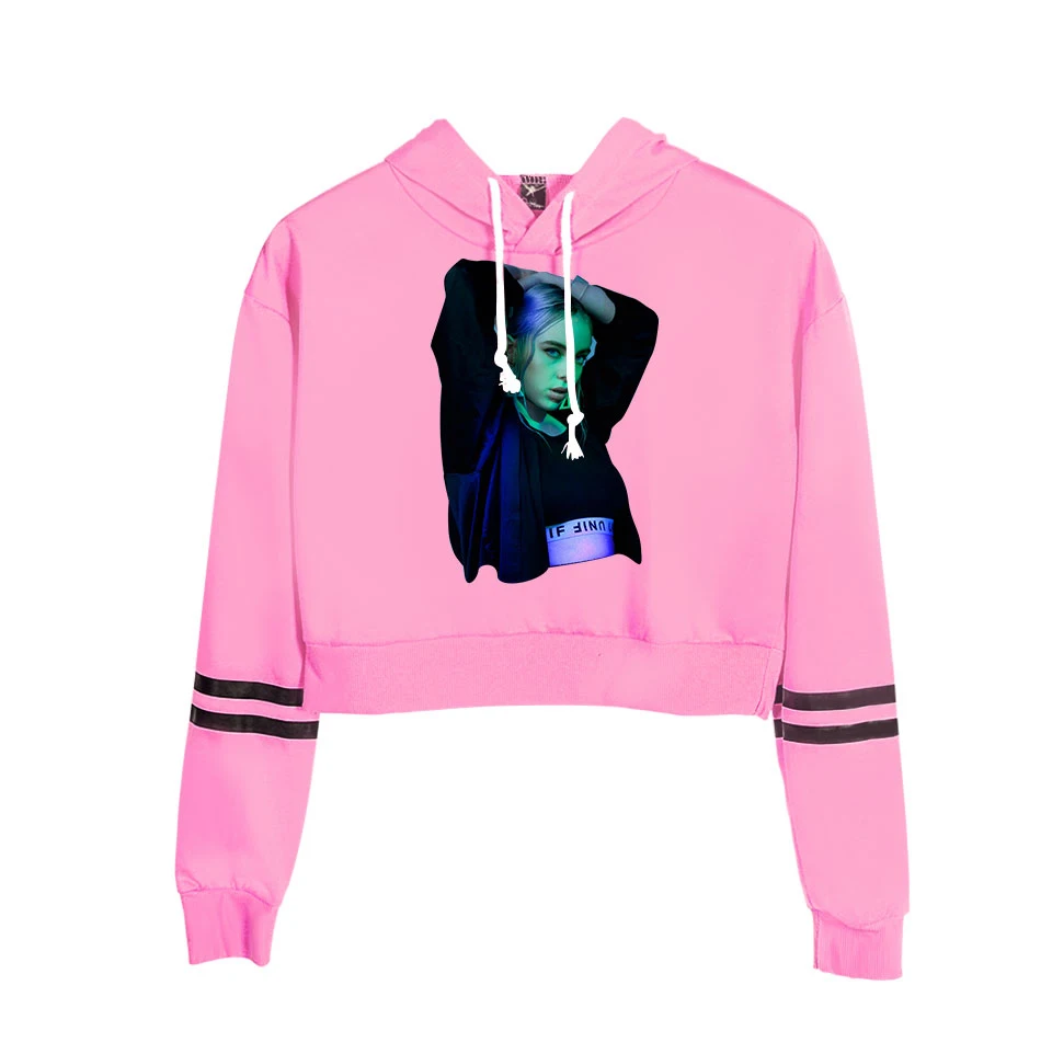 Список Billie Eilish укороченный топ, толстовки для женщин, Kpop, хлопок, Harajuku, высокое качество, Billie Eilish, оранжевая толстовка с капюшоном для девочек