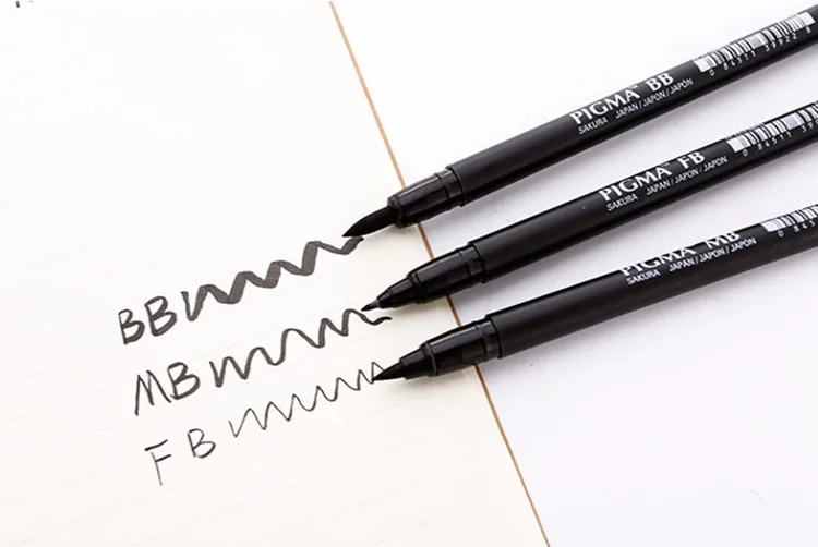 1 шт. японская Сакура PIGMA ручка-кисть для каллиграфии Fine/Medium/Bold Tip профессиональные ручки кисть художественный маркер Stiften технические маркеры