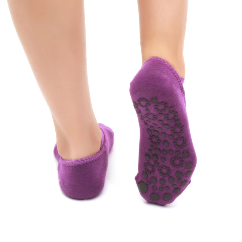 Women Yoga Socks Pilates Ballet Dance Anti Slip Cross Bandage Socks Gym Fitness Sport Cotton Comfortable Non Slip Silicone