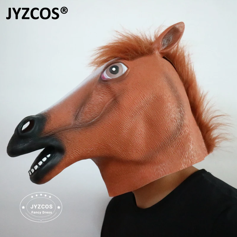JYZCOS Horse Head Masks Animal Costume Halloween Cosplay Toys Theater