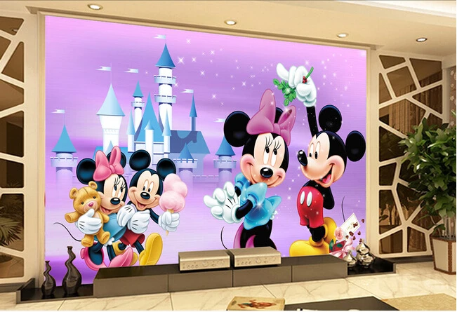 Custom papel DE parede infantil cartoon mice and castle murals for children room TV sitting room wall vinyl papel DE parede 3 d Custom papel DE parede infantil cartoon mice and castle murals for children room TV sitting room wall vinyl papel DE parede 3 d