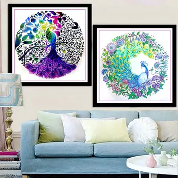 

DIY 5D Sale Diamond Embroidery, Diamond Mosaic, The Secret Garden, Peacock, Rich Tree, Diamond Painting, Cross Stitch,3D, Decor
