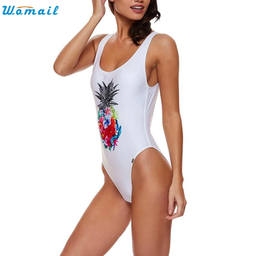 

Womail Women Pineapple printing Push-Up Padded Bra Bikini Beach One Piece Sexy Swimwear For Daily Summer Sexy Swimwear C30710