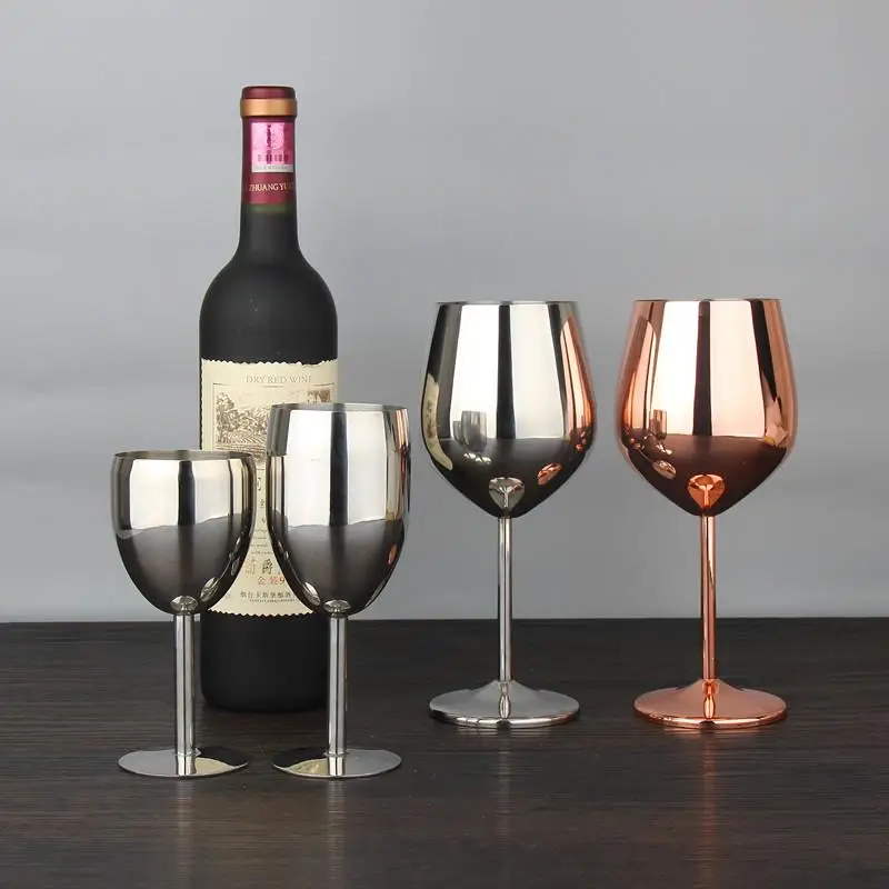 Metal Champagne Flutes Creative Stainless Steel for Wedding Party Red Wine