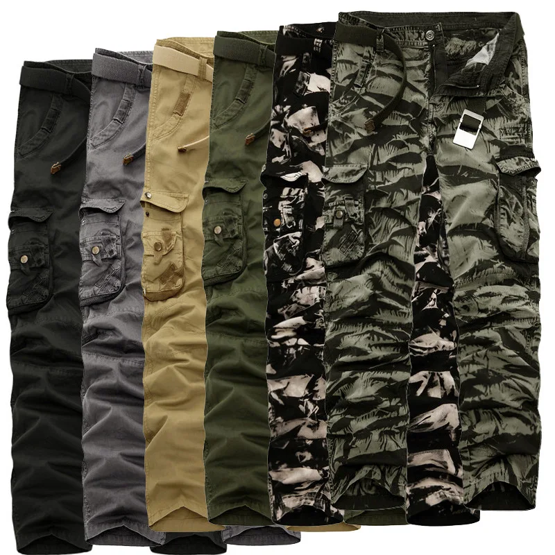 

New foreign trade fashion wild large size overalls camouflage multi-pocket trousers casual pants