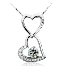 Forever love подарок на день рождения 0,85 карат полу крепление Алмазный Свадебный кулон 925 серебро ожерелье для женщин