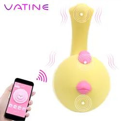 Ватин приложение вибратор интимный 10 скоростей женская мастурбация G-spot Секс игрушки для женщин USB Магнитная Зарядка Стимуляция клитора