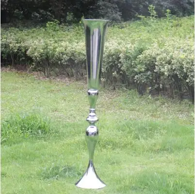 Элегантный металлический 88 см высокий Искрящийся золотой свадебный цветок ваза стол центральные свадебные украшения 10 шт./лот