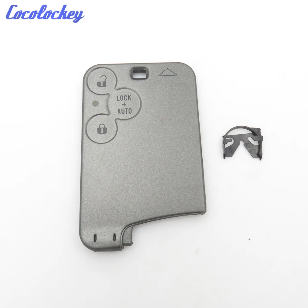 Cocolockey Replacement 3 Buttons Smart Key Card Shell No Blade for Renault Laguna 2 Key Card Case Fob Enter Keyless 1pcs/lots