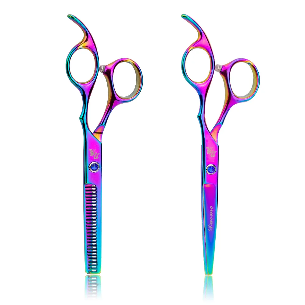 

2pcs/set Professional 6 Inch Hair Cutting Scissor Thinning Scissors Kit Stainless Steel Barber Salon Tools for Hairdressing