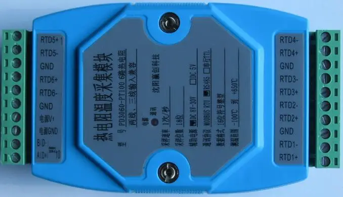 6 способ PT100 PT1000 модуль измерения температуры датчик температуры с протоколом MODBUS RTU ptz-камеры