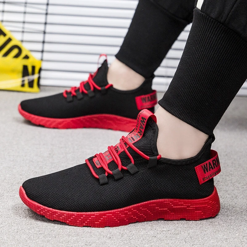 

WENYUJH Men Sneakers Breathable Casual No-slip Men Vulcanize Shoes Male Air Mesh Lace up Wear-resistant Shoes tenis masculino