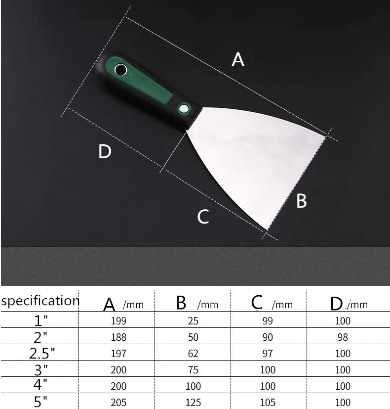 1 шт шпатель лезвие скребка " 2" 2," 3" " 5" циклевка стен волокно из углеродистой стали ручкой строительный инструмент штукатурный шпатель