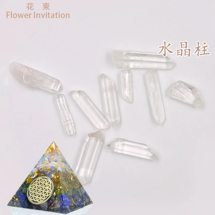 

Flower Invitation Crystal Column-DIY Manual Six Side Stone Material Pyramid Natural Stone Opal Crystal