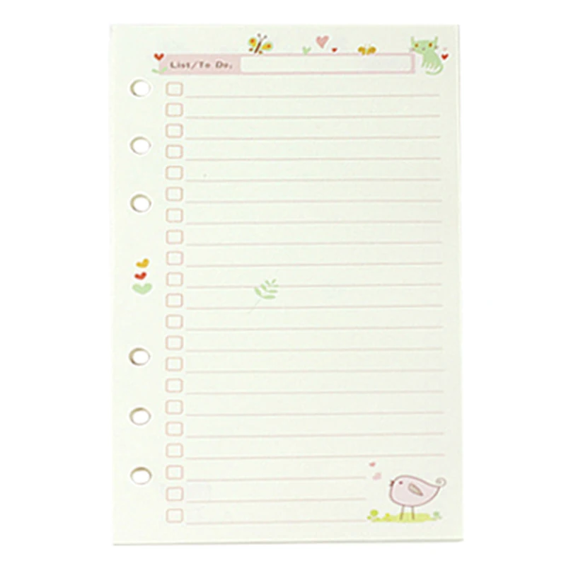 

A5 Cute colorful diary refills spiral notebook replace color core loose leaf stationery gift school planner ring binder paper