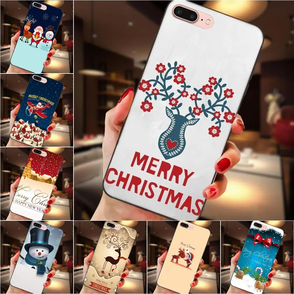 

TPU Phone Case Cover For Huawei Y3 Y5 II Y6 Y7 Y9 nova 2 Plus 2S 3i 4 Lite Plus Prime 2017 2018 2019 Merry Christmas Flexibles