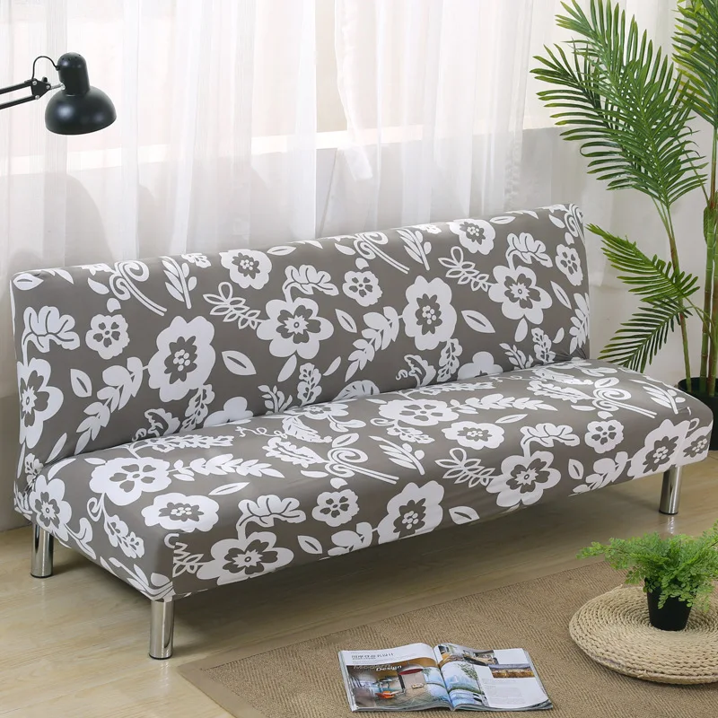 No Armrest All-inclusive Sofa Cover Elastic Couch Floral Printed Slip-Resistant Bed Slipcover Four Seasons 150-190cm | Дом и сад