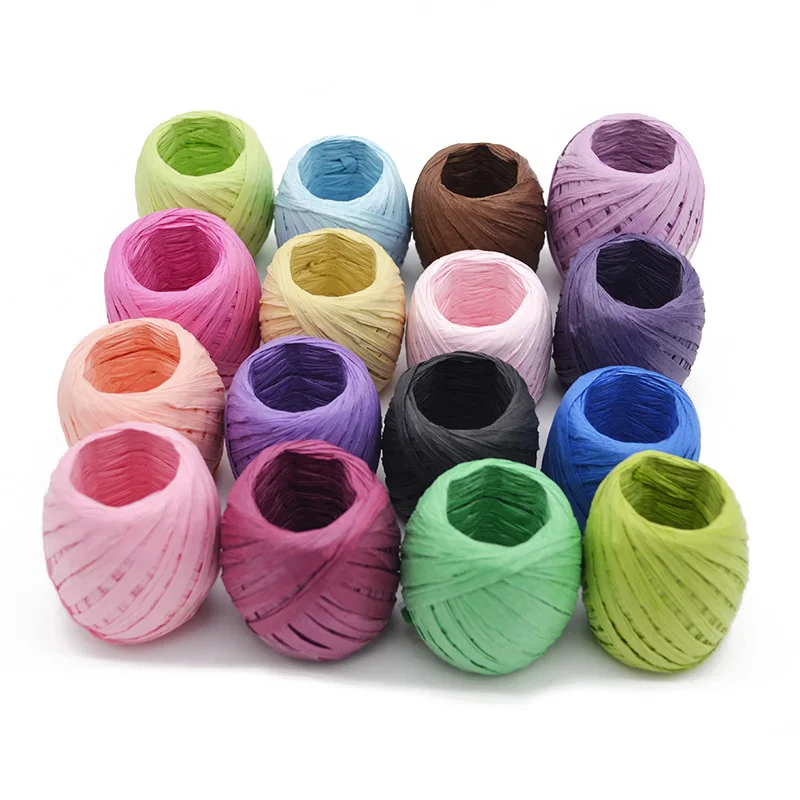 80 Meter Colorful Raffia Ribbon Natural Yarn String For Gift Wrapping Box  Bouquet Decor Baking Box Packing Party Candy Gift Rope - AliExpress