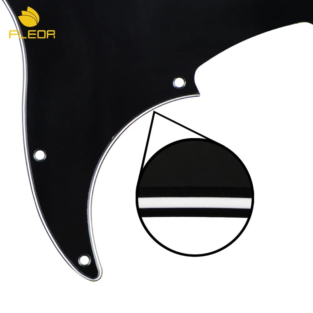 Гибкая трехслойная черная стандартная пластина с 13 отверстиями PB P Bass Pickguard