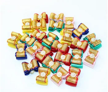 

500pcs Mixed Handmade Christmas Grooming Dog Hair Bows For Dogs Pet Accessories
